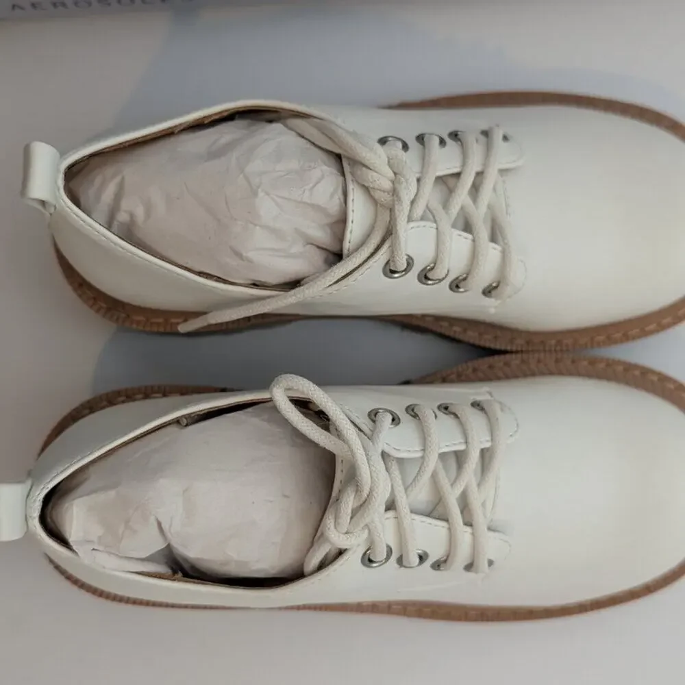 New Aerosoles Girl's Franca Oxford in white platform shoes little girl size 1